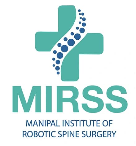 Doctor performing robotic spine surgery
